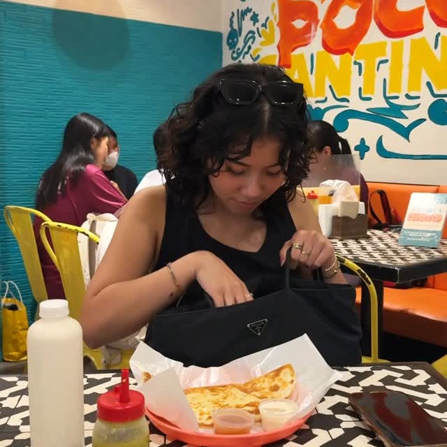 Customer dining at El Poco Cantina